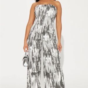 Stylish Black and White Jumpsuit